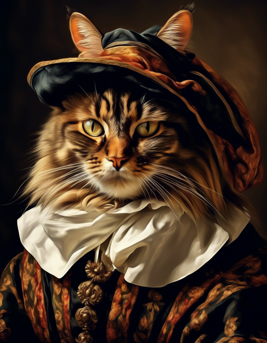Peinture digitale sur toile - Portrait de messire Fernand de Sigourney - 60 x 50 cm