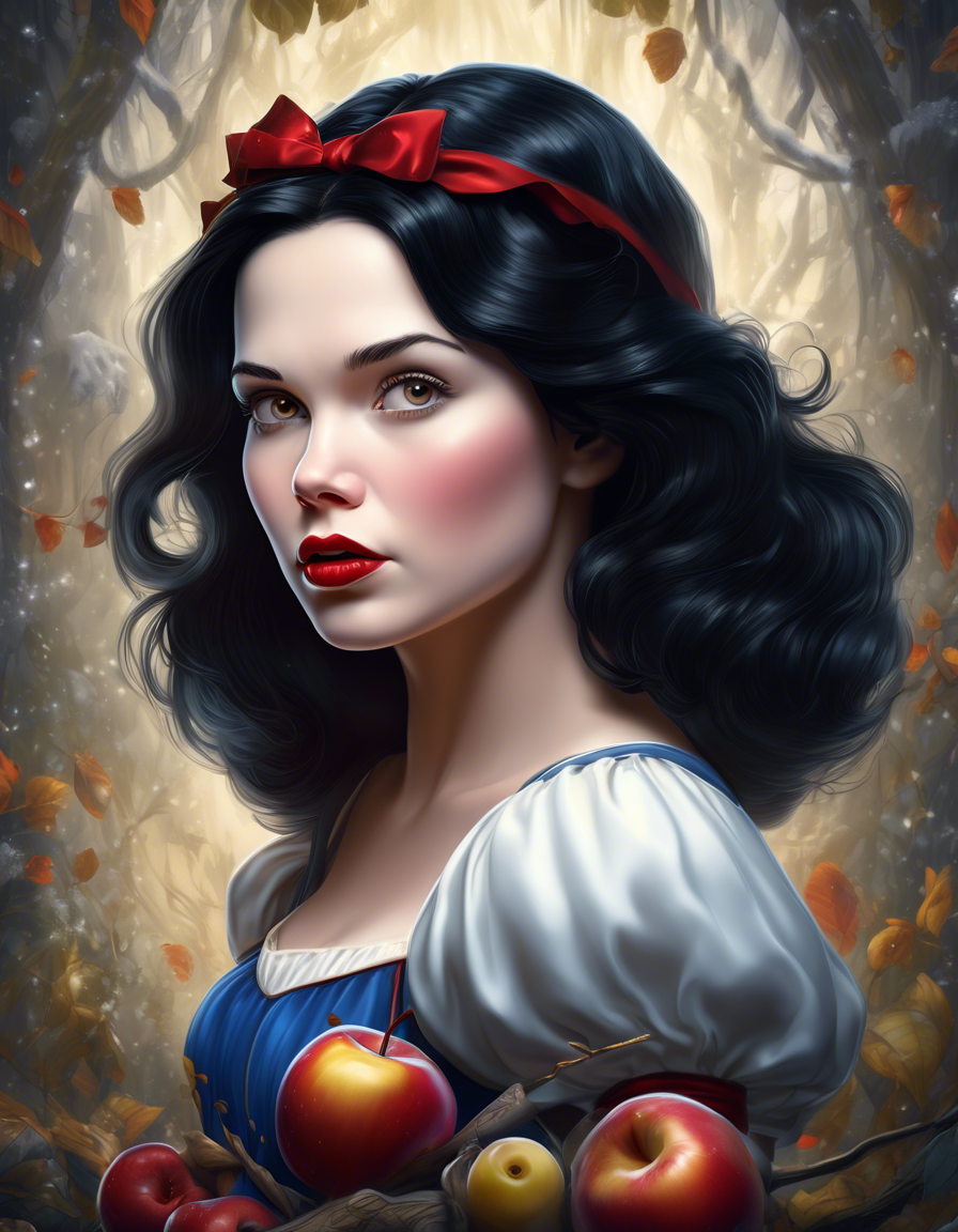 Peinture digitale sur toile - Blanche neige - 60 x 50 cm