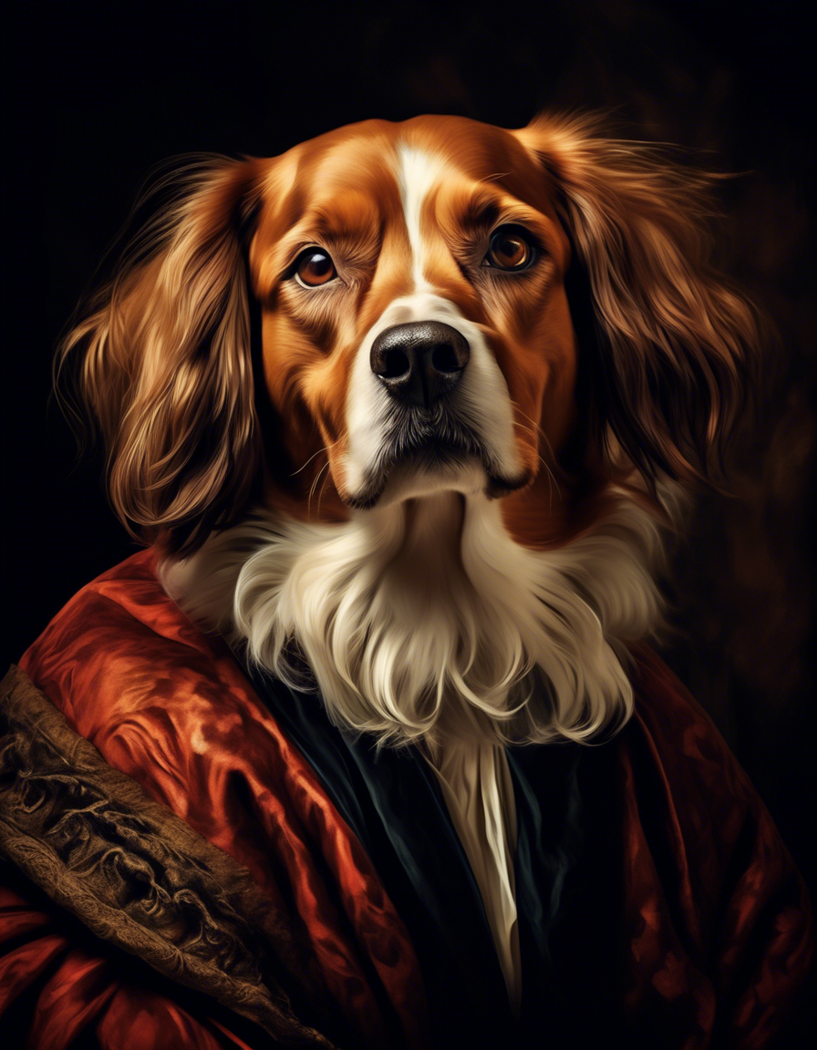 Peinture digitale sur toile - Portrait de monseigneur Calvin - 60 x 50 cm