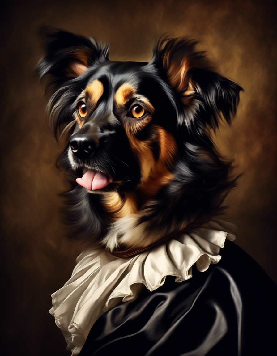 Peinture digitale sur toile - Portrait du juge Baguette - 60 x 50 cm