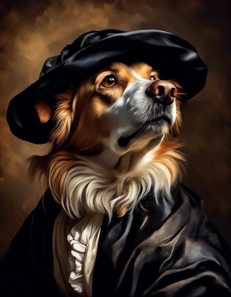 Peinture digitale sur toile - Un brin pensif acte 2 - 60 x 50 cm