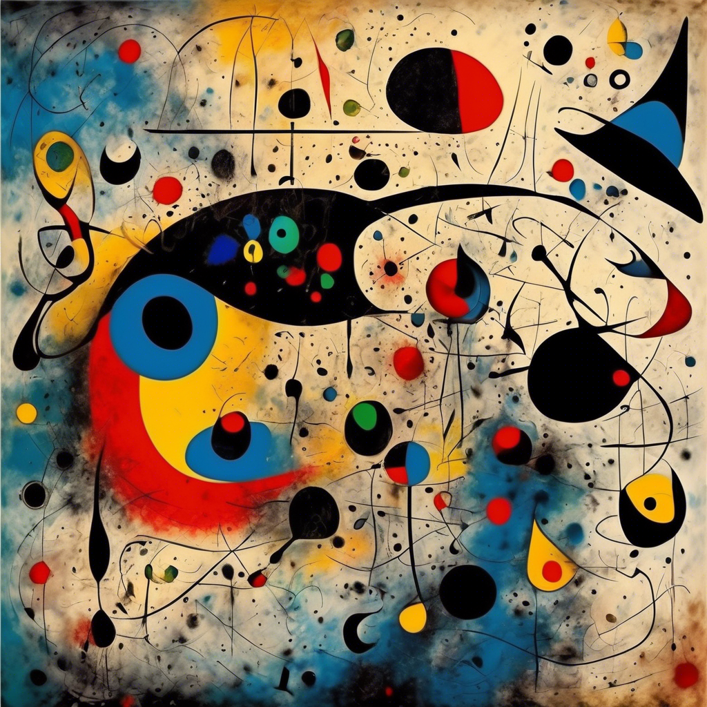 Peinture digitale sur toile - Ceci n'est pas un Miró - 60 x 50 cm