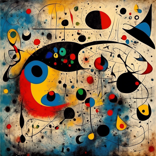 Peinture digitale sur toile - Ceci n'est pas un Miró - 60 x 50 cm